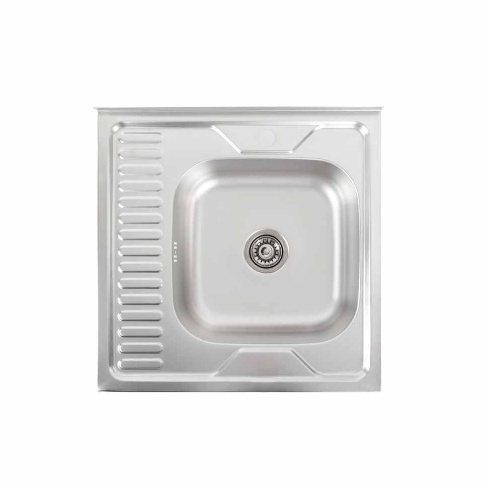 Chiuveta de bucatarie inox 0.6 mm (satin) 60/60 cm dreapta 6060 R