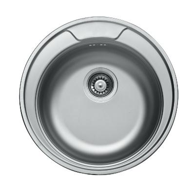Chiuveta de bucatarie inox 0.6 mm (decor) Ø 49 cm (490)