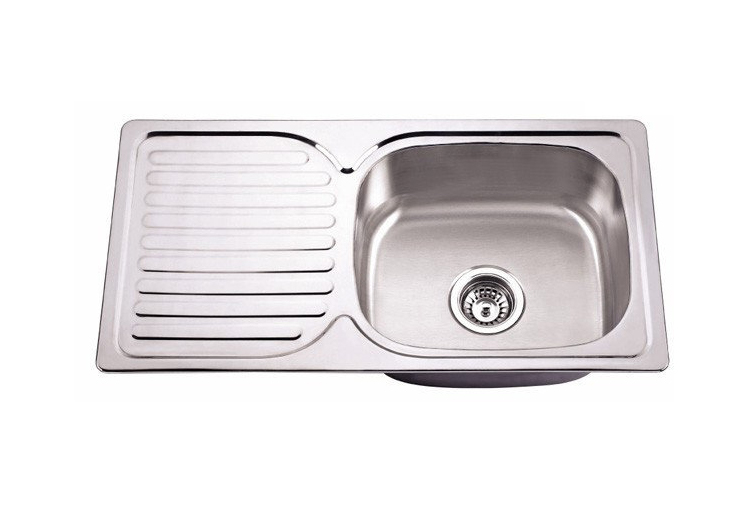 Chiuveta de bucatarie inox 0.6 mm (decor) 76/42 cm dreapta 7642 R