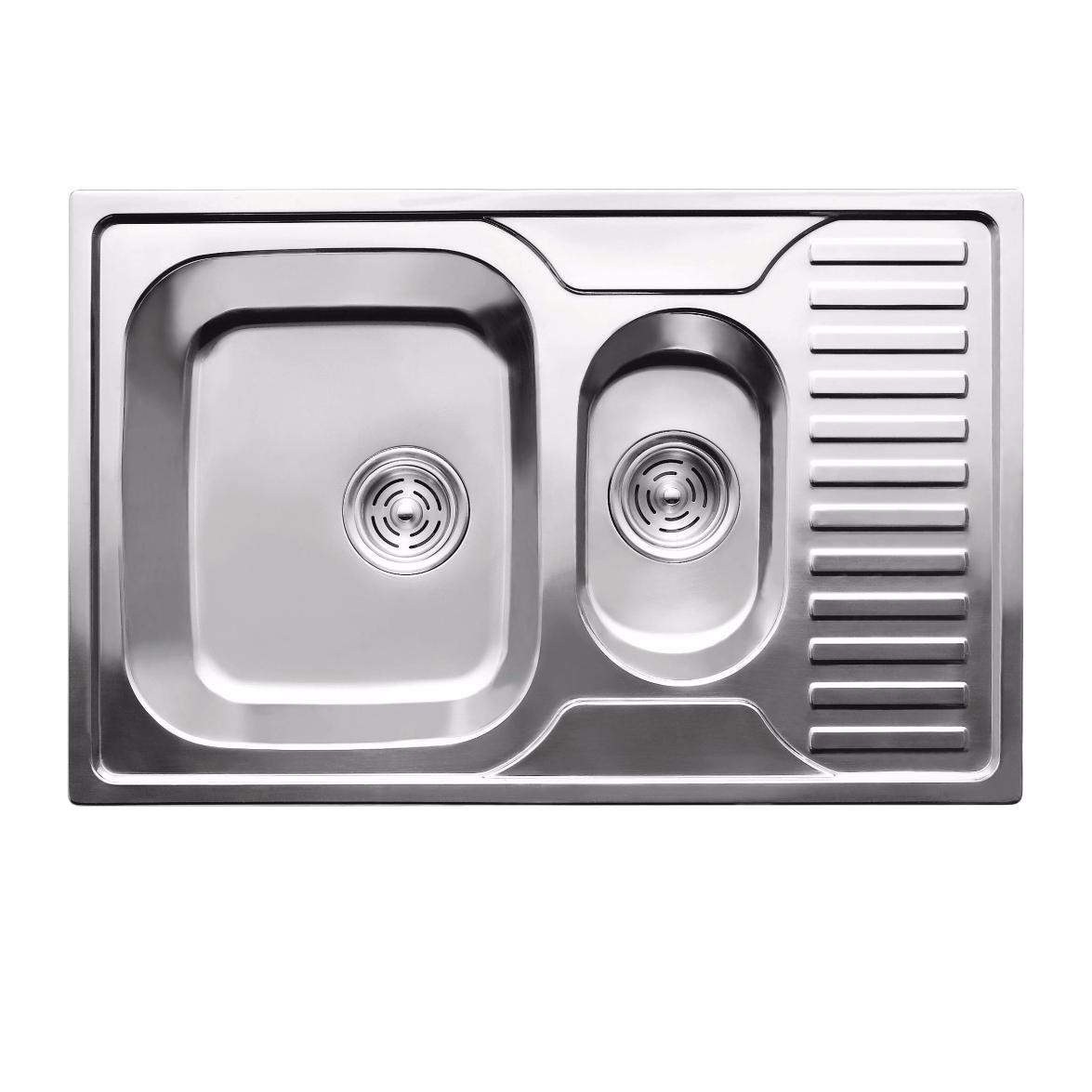 Chiuveta de bucatarie inox 0.8 mm (satin) 78/50 cm stanga 7850L