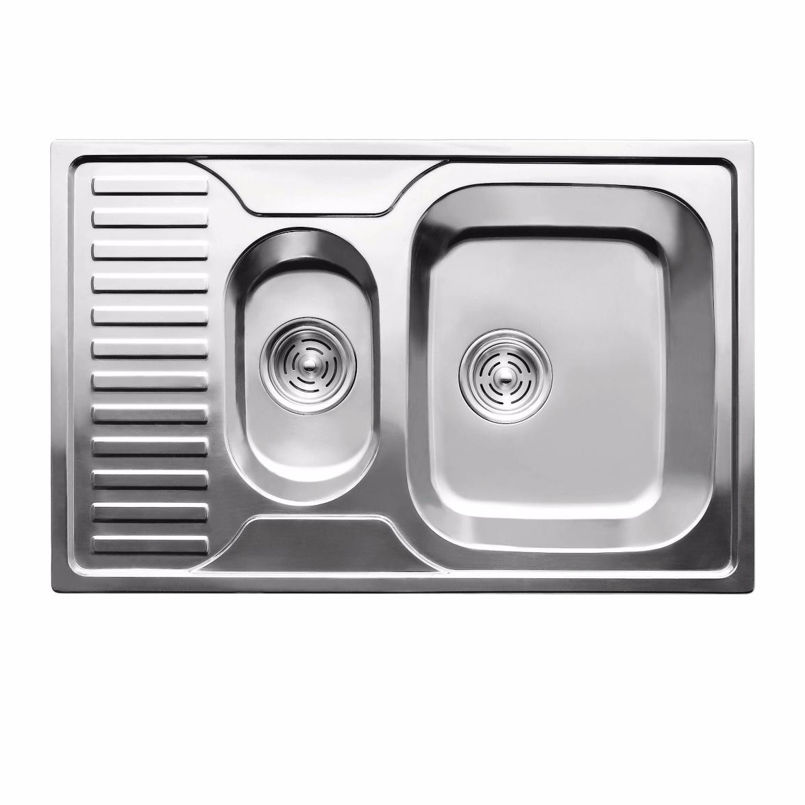 Мойка кухонная нержавеющая 0.8 мм (satin) полуторная 78/50 см правая 7850R