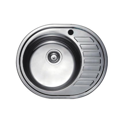 Мойка кухонная нержавеющая 0.8 мм (decor) 57/45 см левая 5745 L