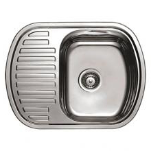 Chiuveta de bucatarie inox 0.8 mm (decor) 49/63 cm dreapta 4963 R