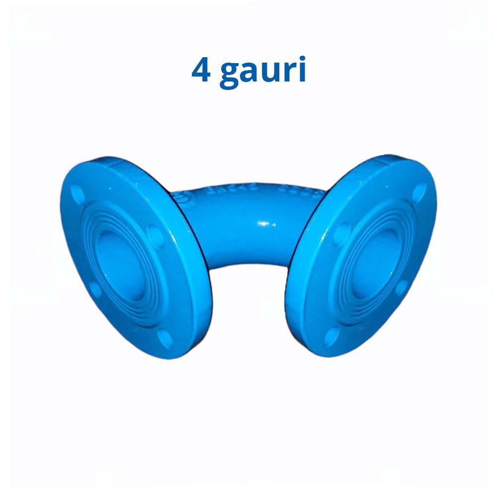 Отвод фланцевый чугунный D. 50 x 90° PN10/16 (L=150 мм) (4 отверстия)  BOHAMET