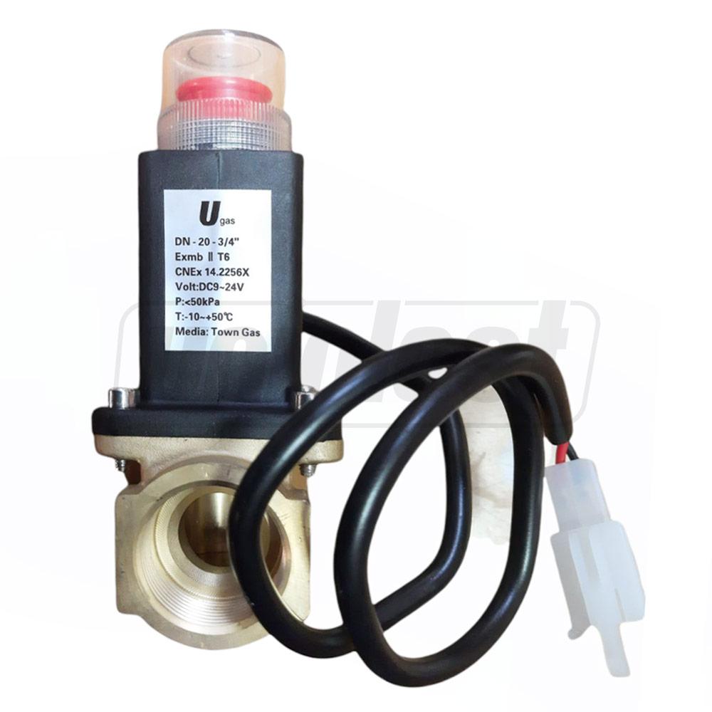 Газовый клапан D.  3/4" открытого типа UGAS  (CVD) DN20 Alama никилерованный
