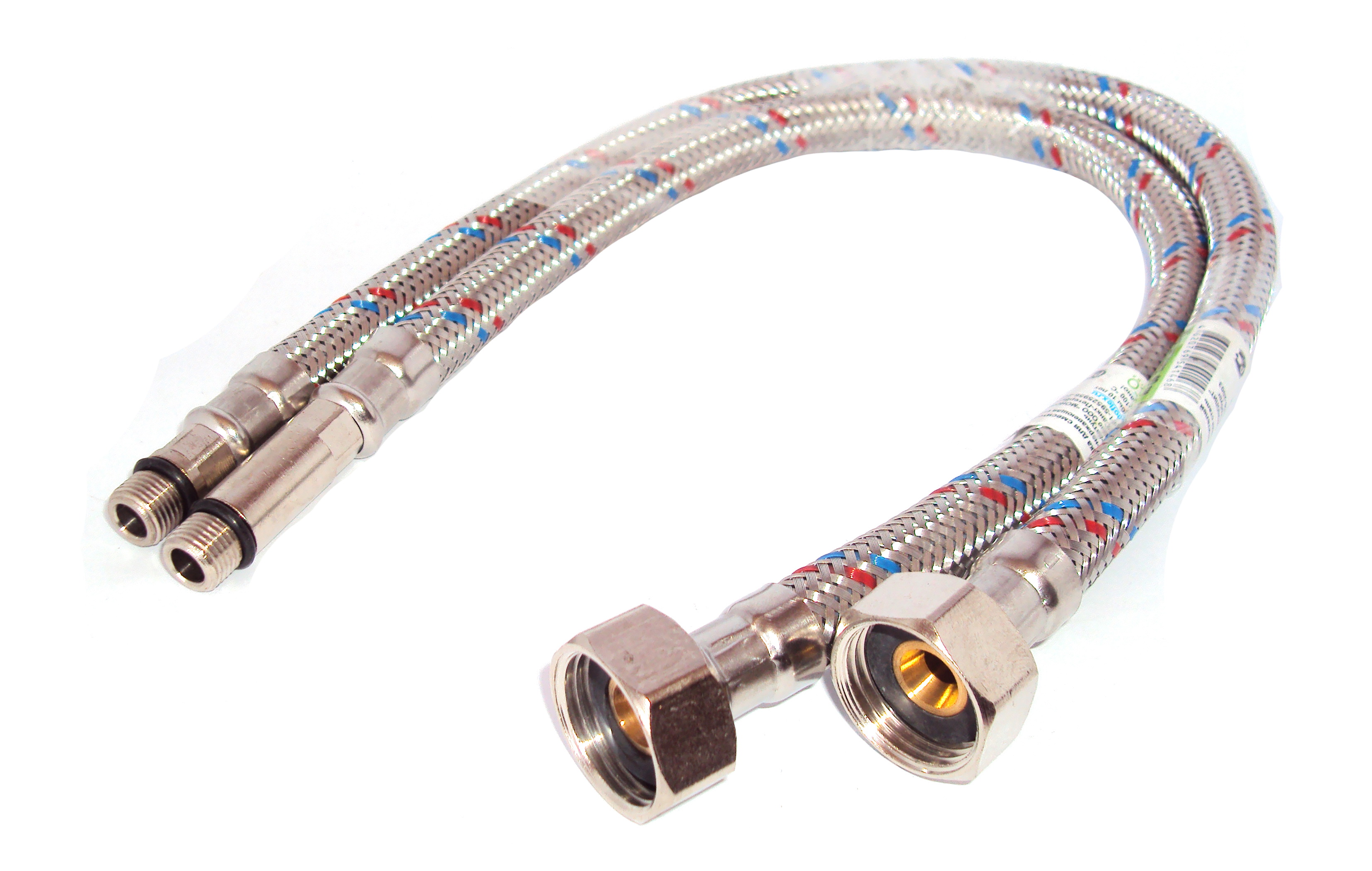 Racord flexibil pentru baterii cu prelungire L=1 m SS 12 mm 1/2 М10 (pereche)  MONOFLEX