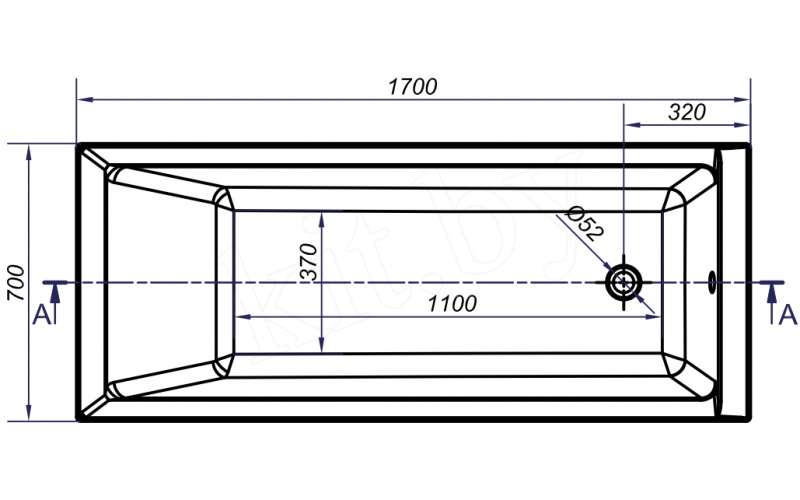 Сada de baie din acril CERSANIT Blissa 170 x 70 cm dreptunghiulara (83419)