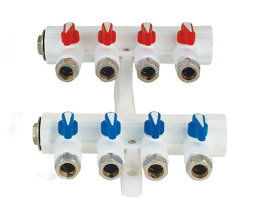 Коллектор в сборе D. 40 PPR x 16 PEX  4 выхода  EVS