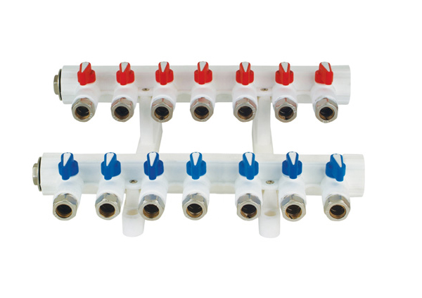 Коллектор в сборе D. 40 PPR x 16 PEX  7 выходов  EVS