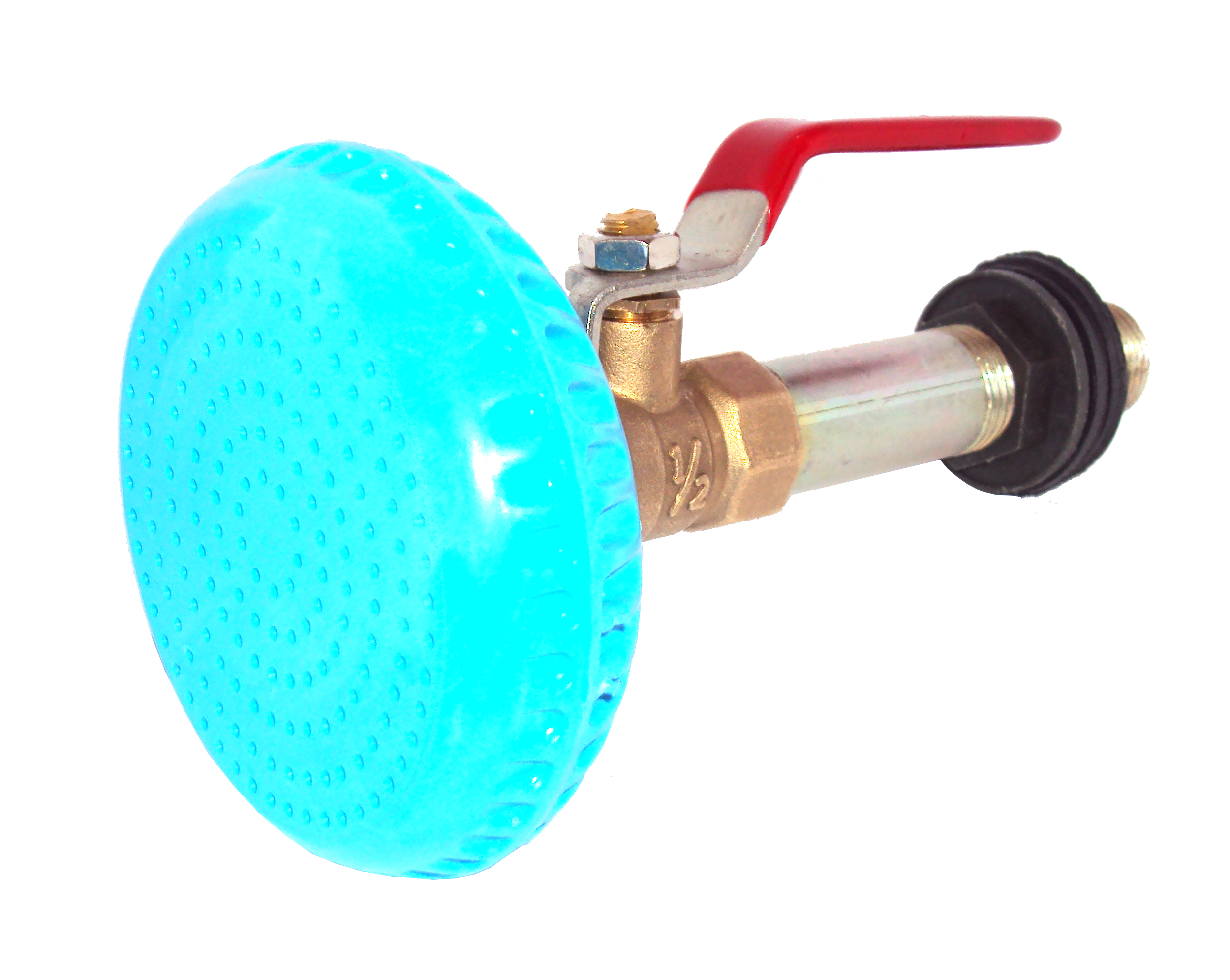 Насадка для летнего душа - пластиковая + кран латунный TI (1078)