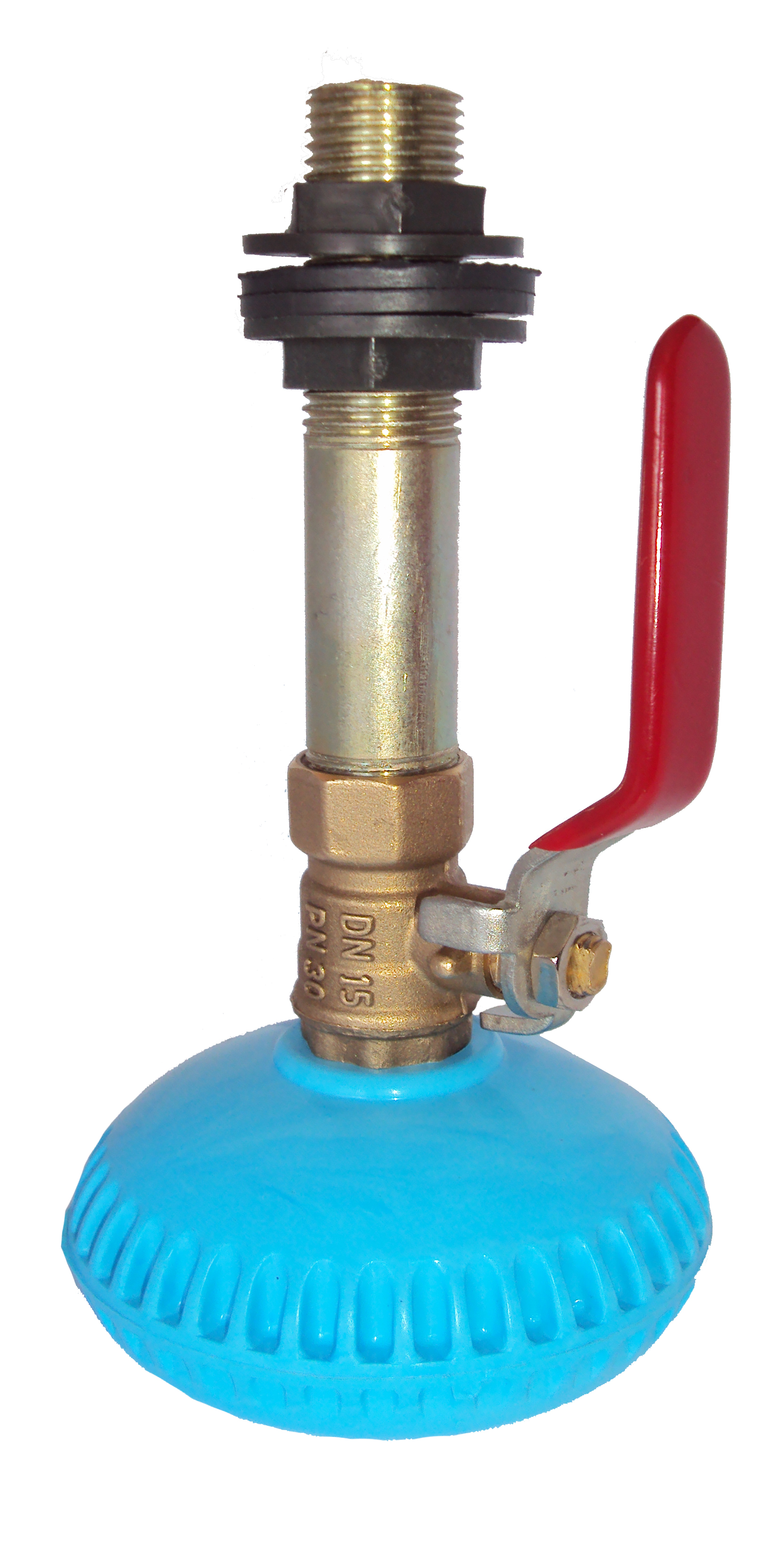 Насадка для летнего душа - пластиковая + кран латунный TI (1078)