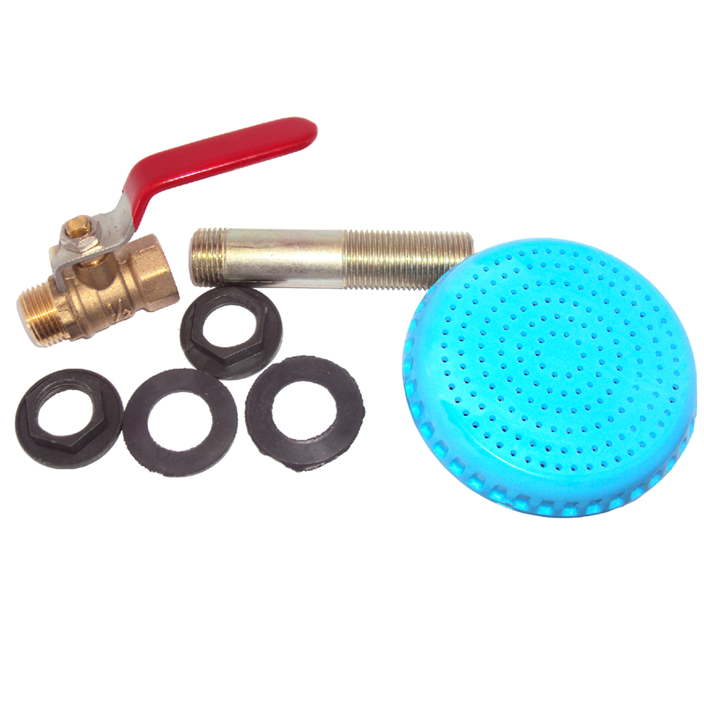 Насадка для летнего душа - пластиковая + кран латунный TI (1078)