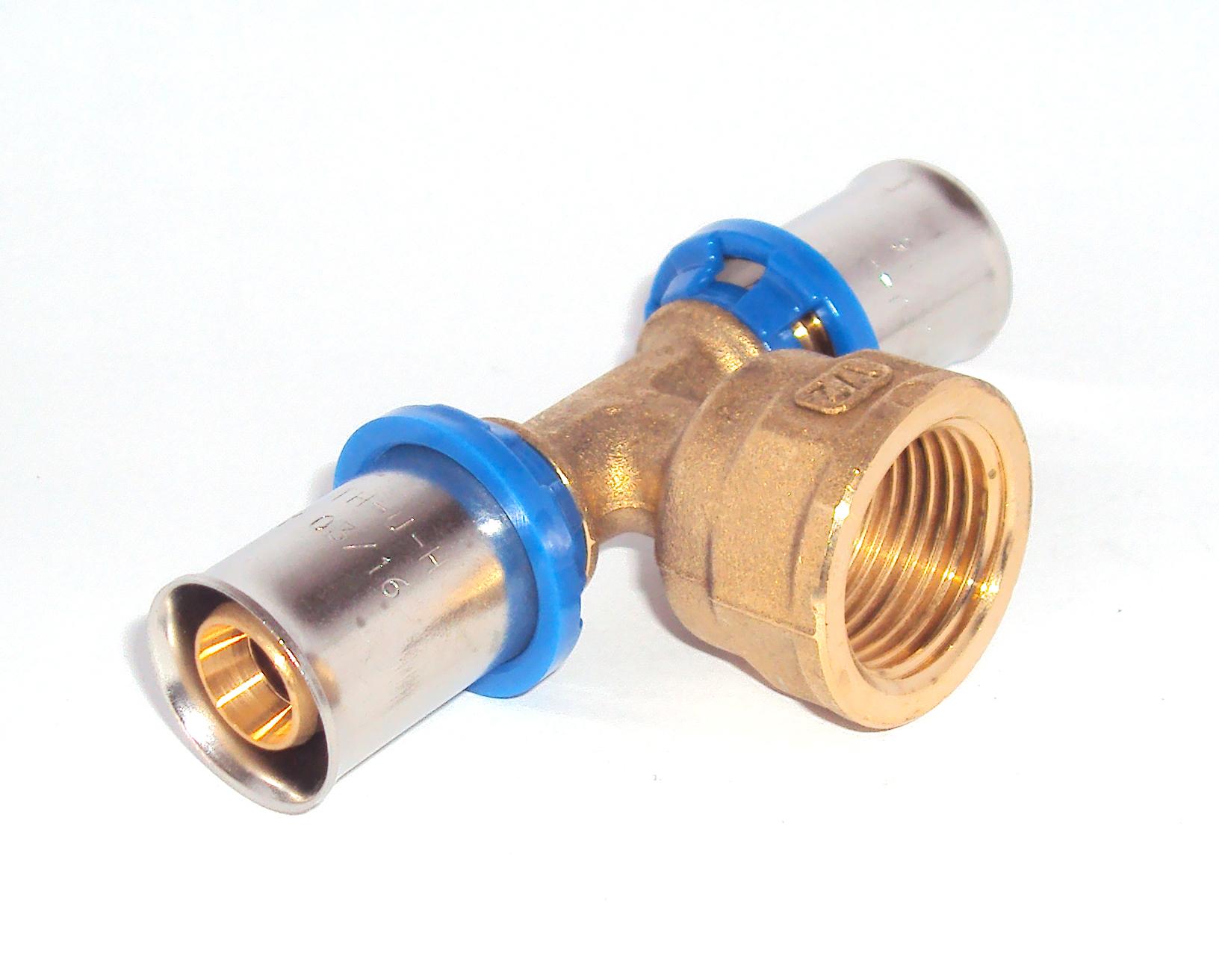 Тройник D. 16 x 1/2" М пресс APE