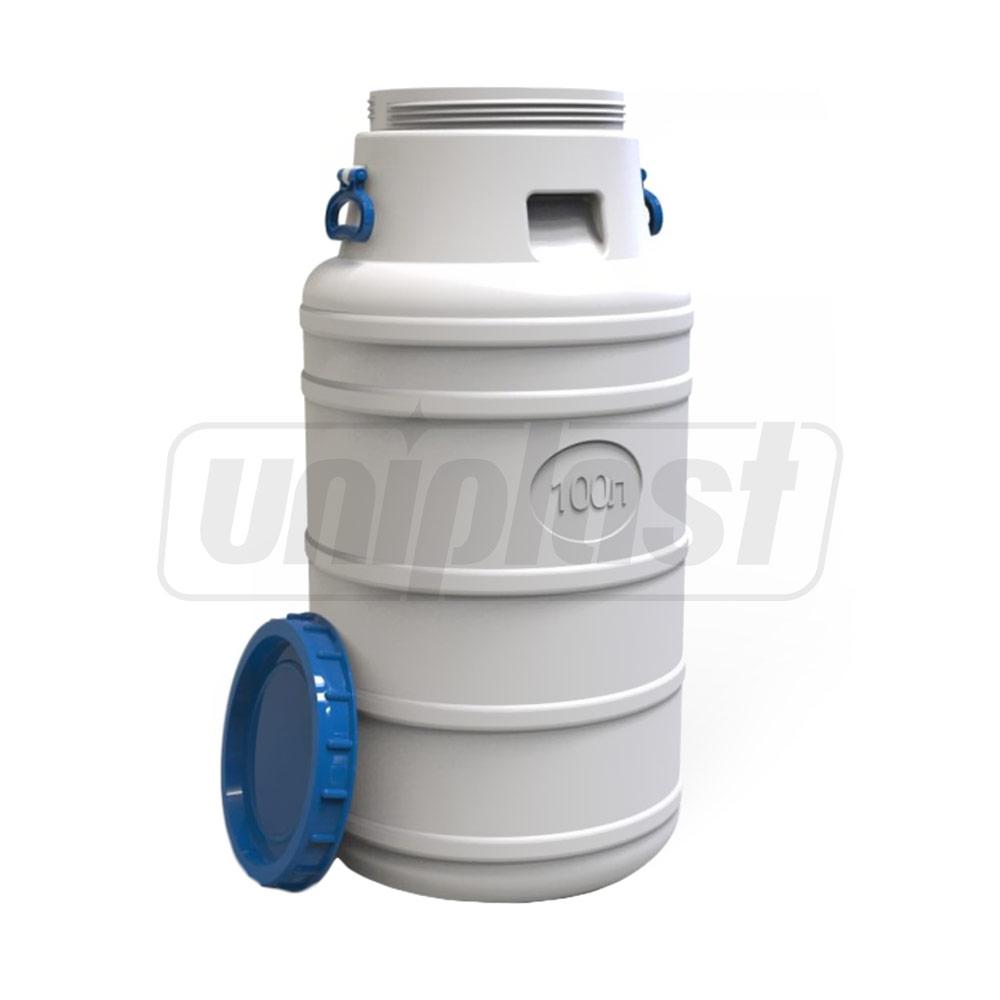 Бидон 100 л (белый) с ручками H=0.79 м/W=0.425 м EVRO PLAST