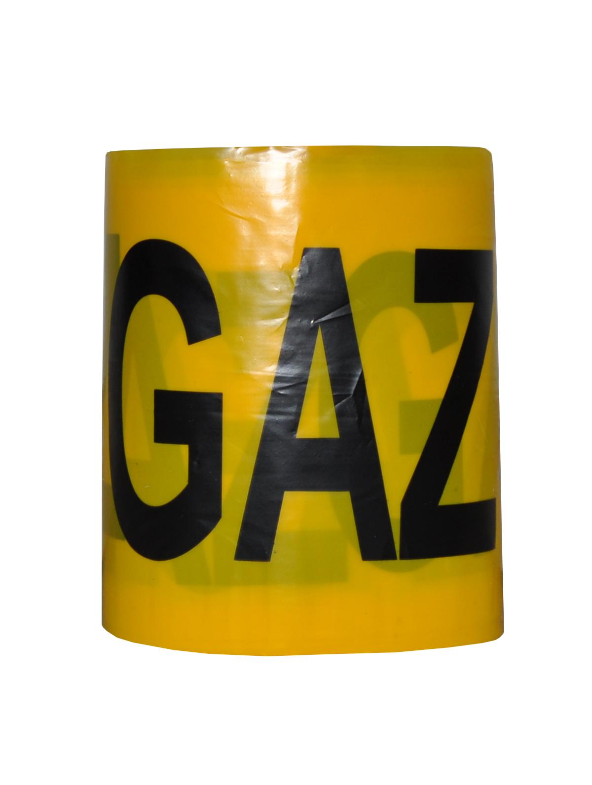 Panglica semnalizare "GAZ" galbena L=100 m (H=150 mm, 45 mcm) DE