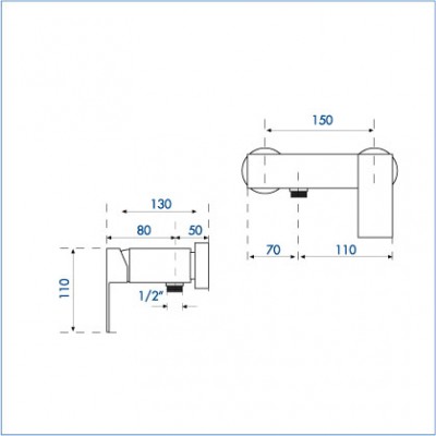 Смеситель для душа настенный DAS 33 SM27 (95052700)  SOBIME