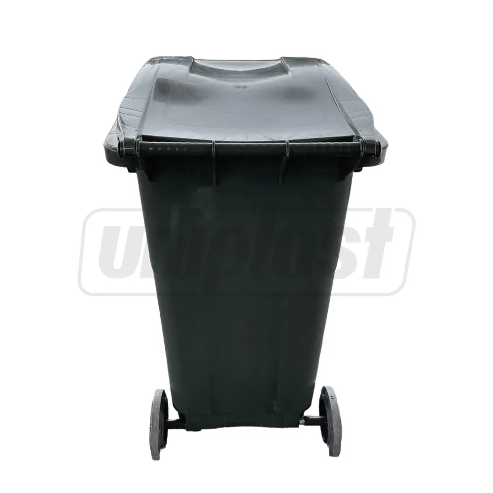 Cos HDPE pentru transportarea deseurilor 240 L pe roti (negru) UNIPLAST TR