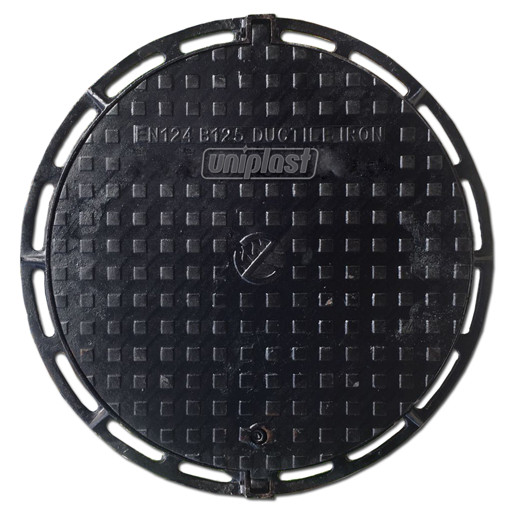 Capac din fonta D.600 EN-124 B125 28 kg cu lacat N2 (630x730x45 mm)