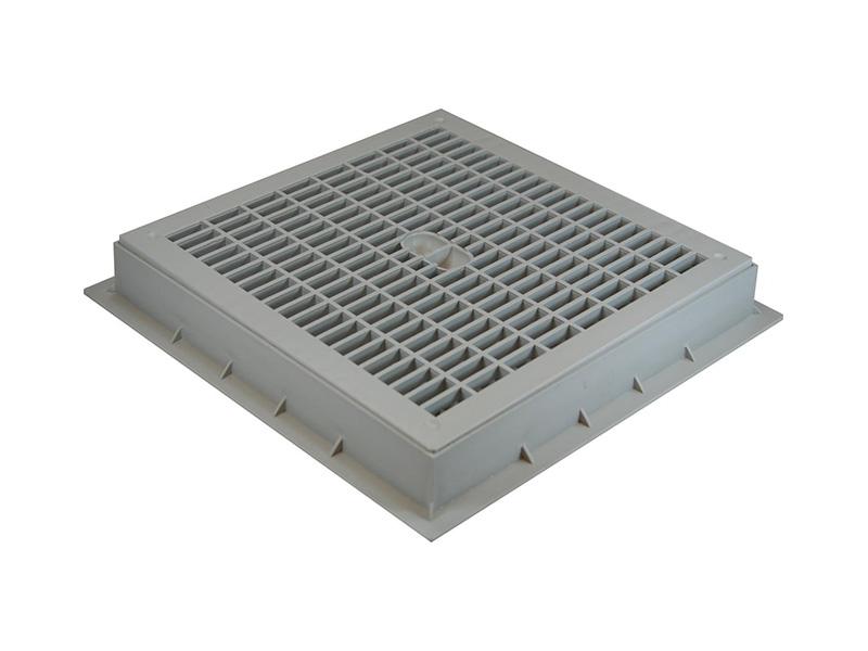 Grila pentru cutie "COMPACT" PVC 300x300 mm (gri)  MUFLESYSTEM