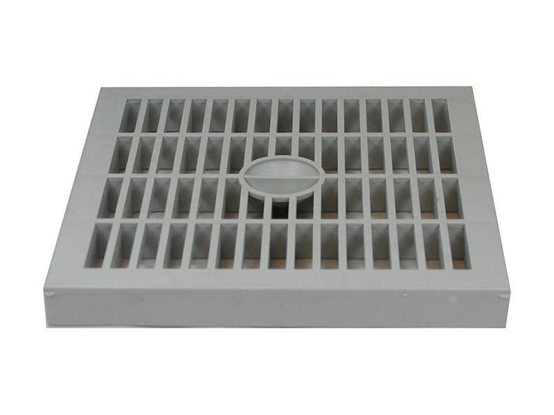 П-Решетка "TOP" ПВХ 400x400 мм (серая)  MUFLESYSTEM