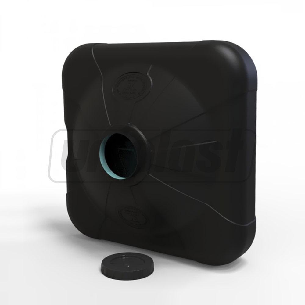 Rezervor - dus 200 L (negru) x D. 1/2" FE cu para pentru dus (triplu strat) 97x97x44 cm