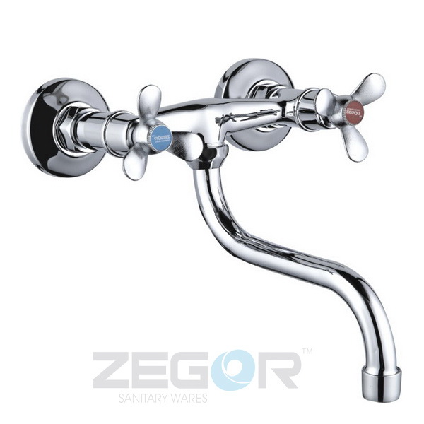 Смеситель для кухни настенный TZK A652 (DMX12) букса ZEGOR СНЯТ С ПРОИЗВОДСТВА!!