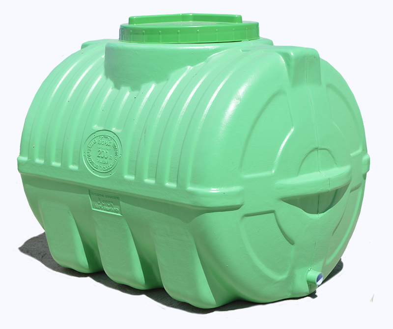 Rezervor apa 750 L orizontal, oval (verde) cu stut D. 1/2" 126x97x106 cm