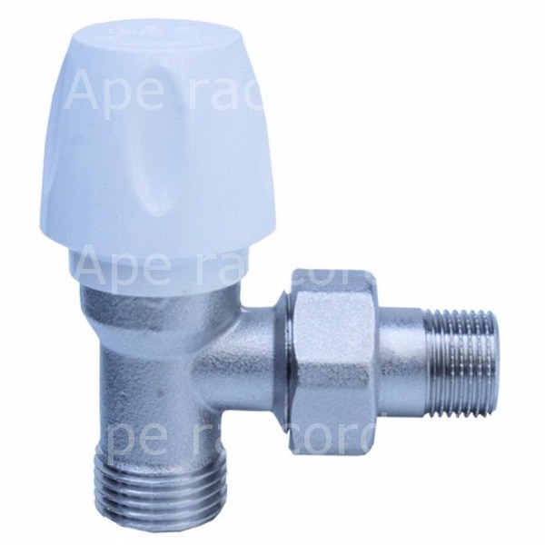 Кран для радиатора D. 1/2" П/П угловой подача  APE