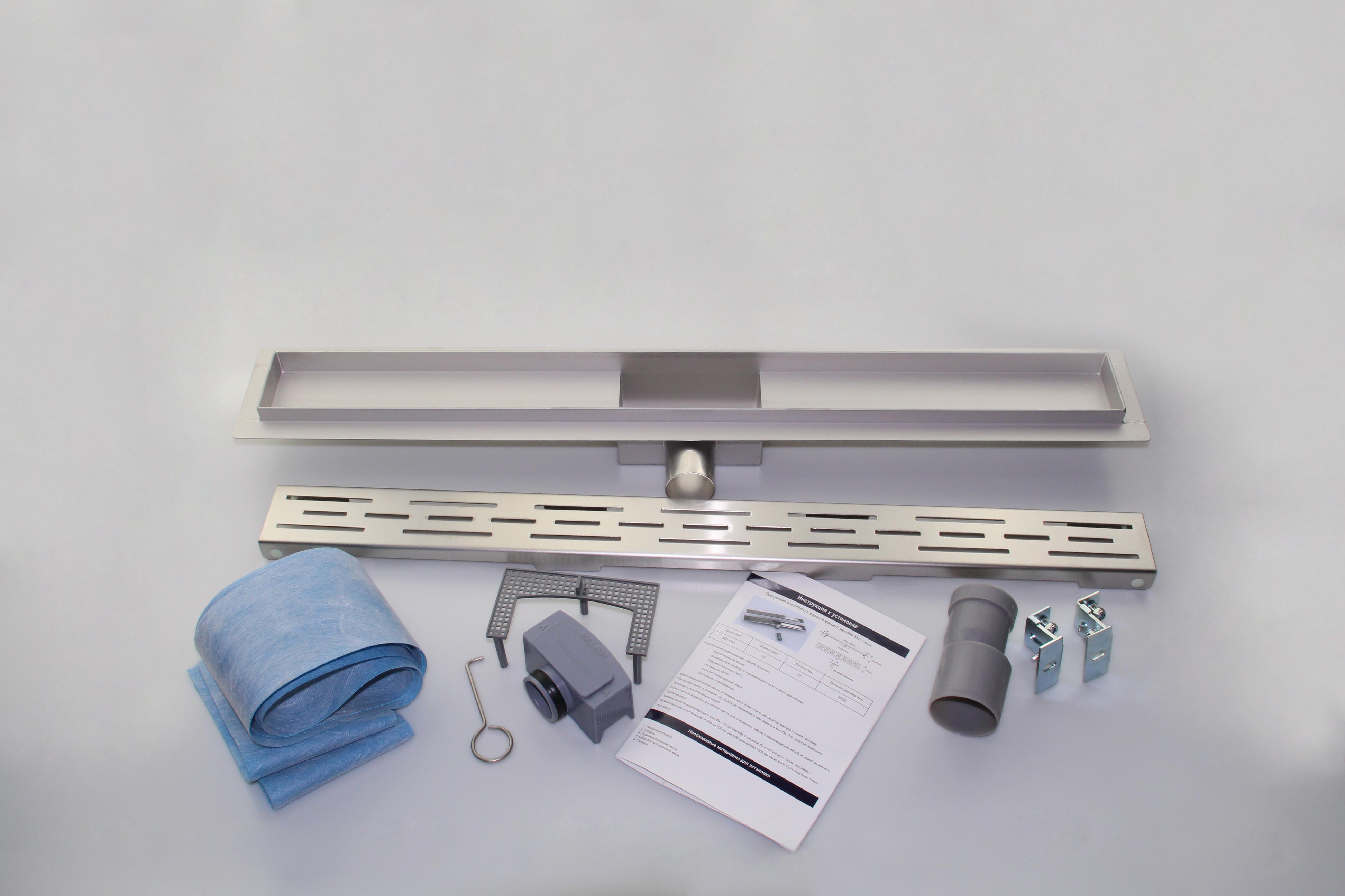 Rigola de dus lineara set 700 x 70 mm D. 50 x 90° LINE (Linie) FLH40-A2 С06  UNIPLAST