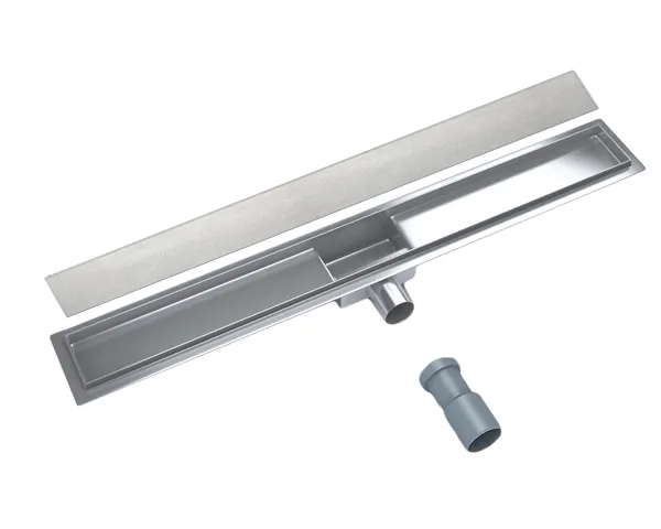 Rigola de dus lineara set 500 х 70 mm D. 50 x 90° SMOOTH (Otel Inox, neted) FLH40-A2 С15 UNIPLAST