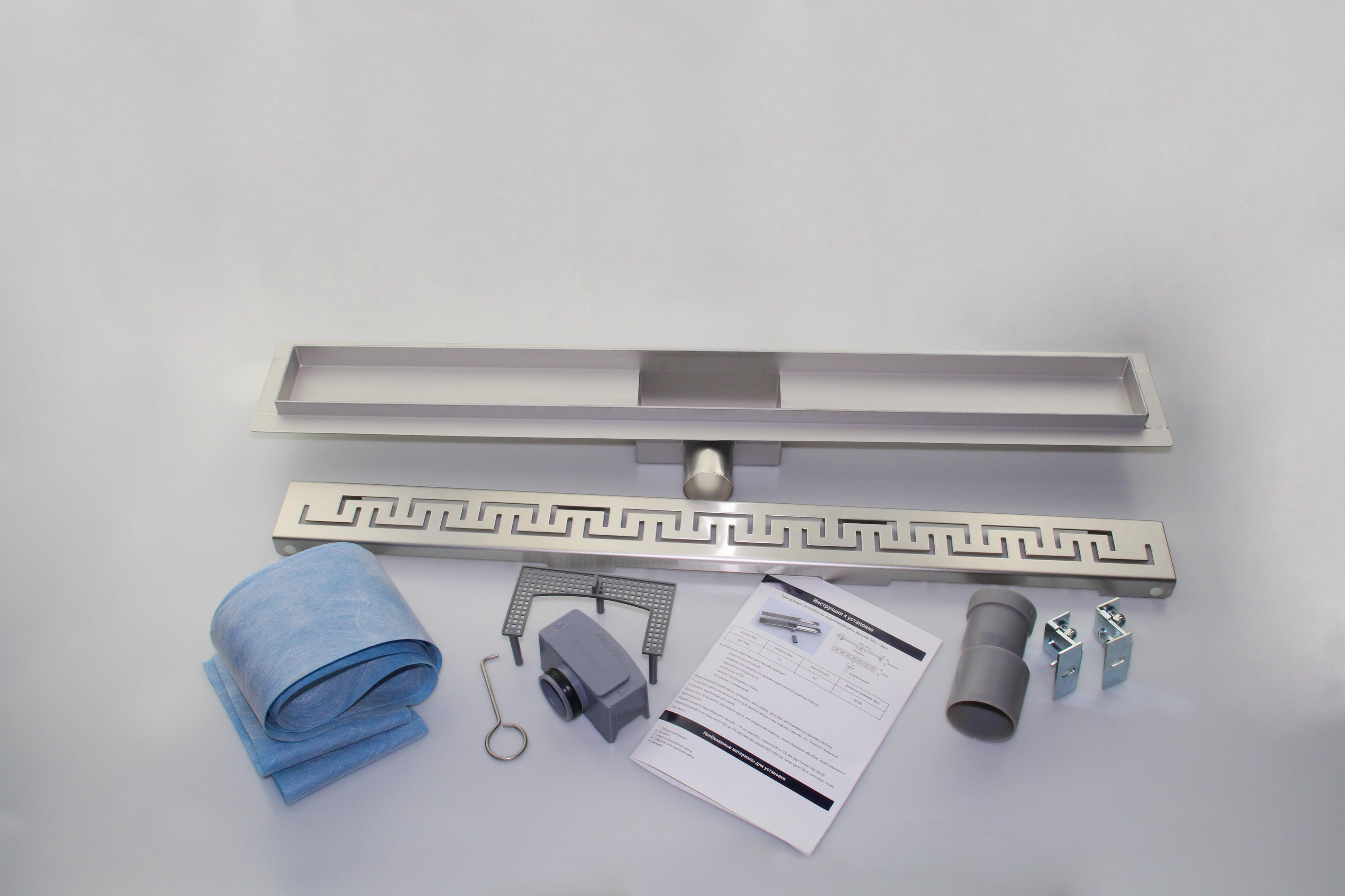 Rigola de dus lineara set 700 x 70 mm D. 50 x 90° ZIPPER (Fermoar) FLH40-A2 С03  UNIPLAST