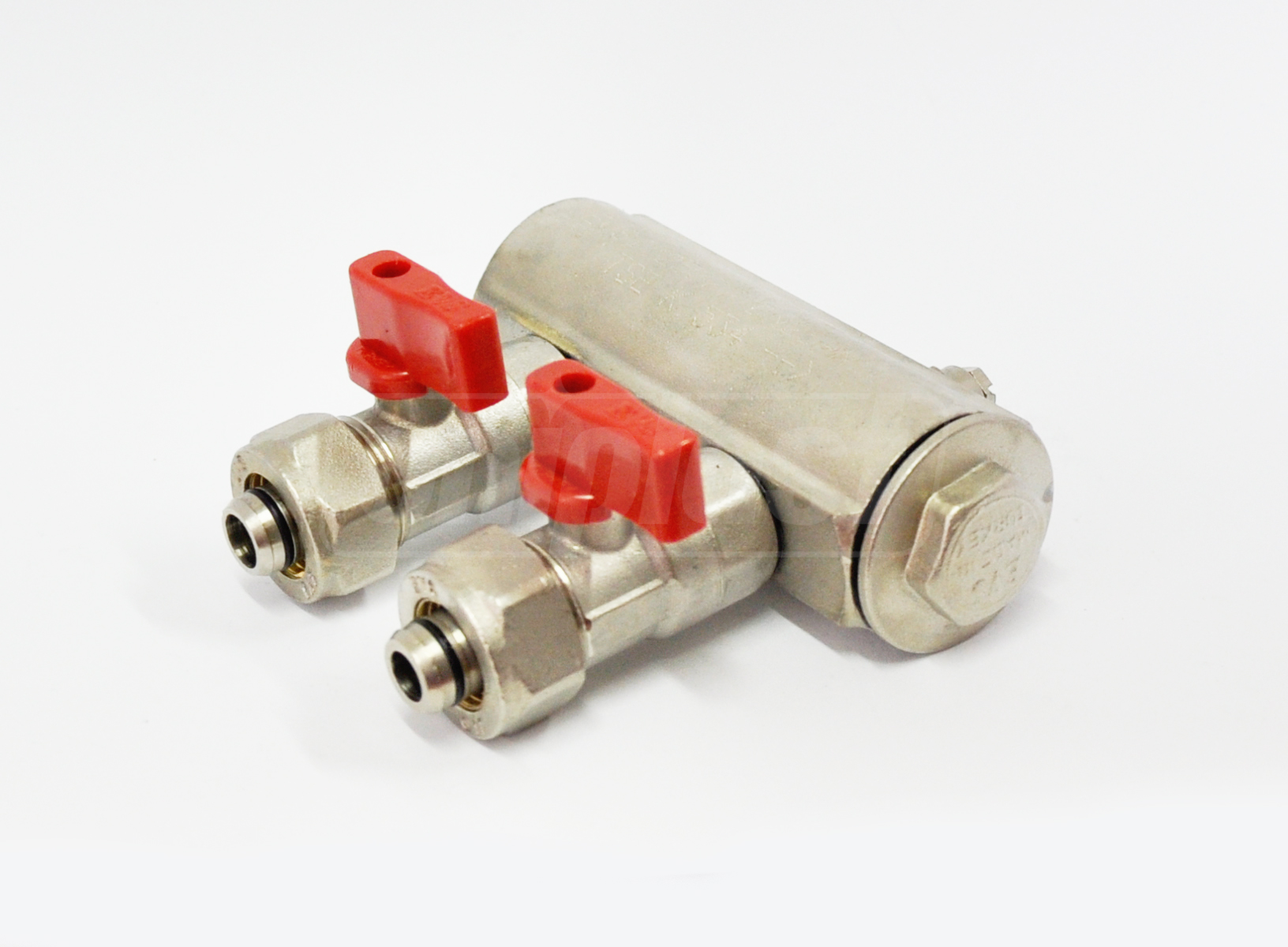 Distribuitor D. 1" FI/FI x 17 PEX  2 cai (robinet bila)  EVS