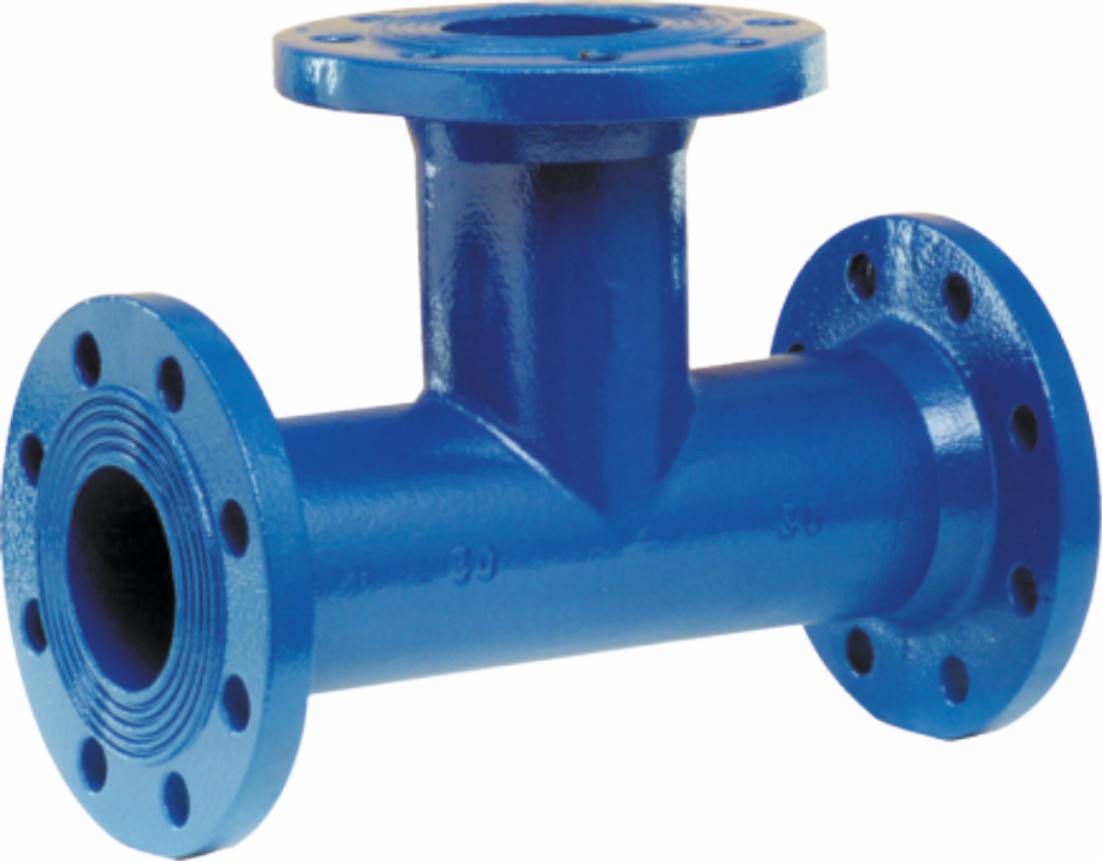 Тройник фланцевый чугунный D.100 x 50 PN10 (8/4 отверстия) HY