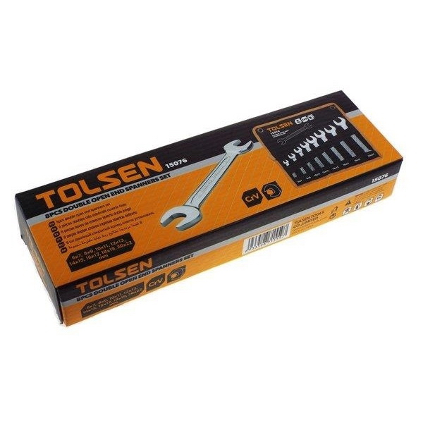 Набор ключей рожковых  8 шт. в чехле (6-22 мм) Industrial  TOLSEN