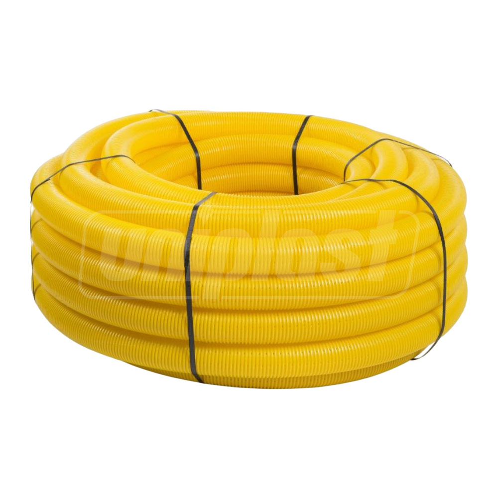 Teava corugata drenaj PVC D. 80 SN4 (galben)  TERAPLAST