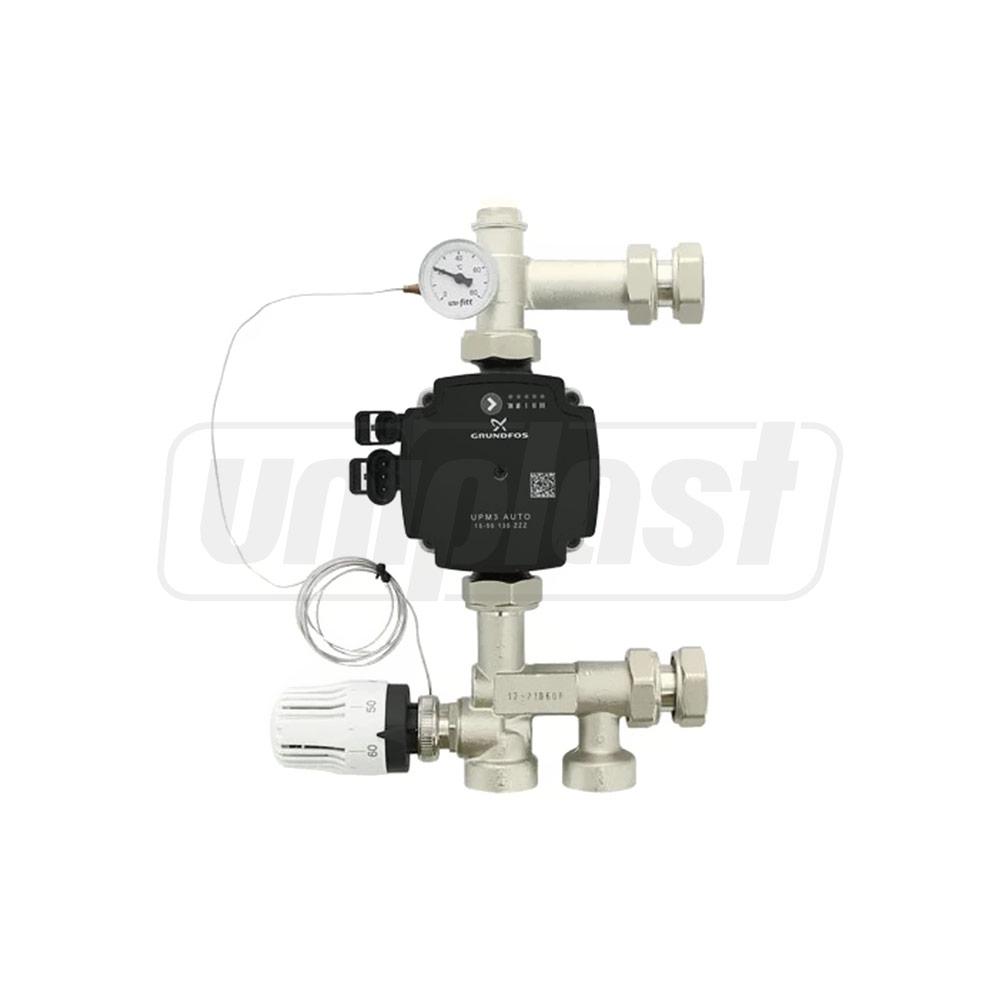 Смесительный узел для теплого пола D. 1" с насосом GRUNDFOS (UPM3S AUTO 25-60 130 ZZZ) Art. 949CPF  ITAP