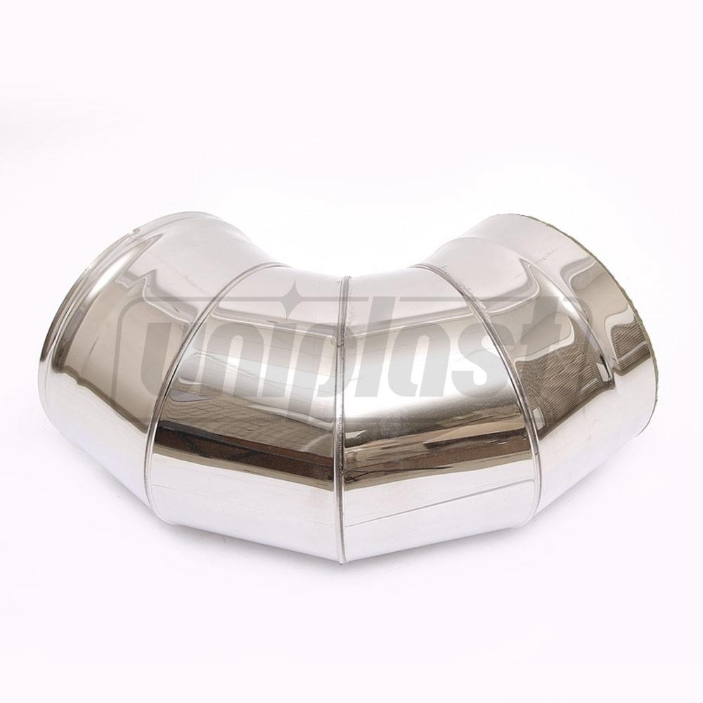 Отвод дымохода утепленный D.150 x 90° 0.5 мм  FERRUM