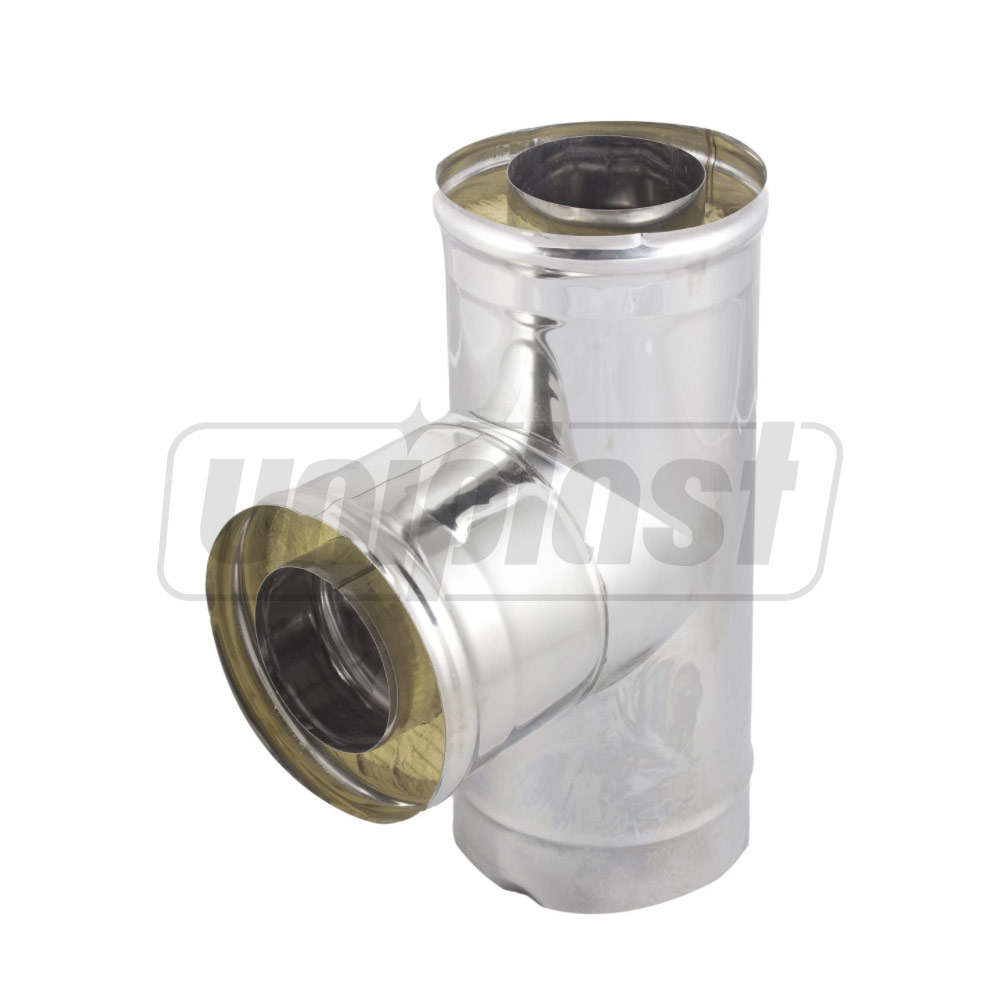 Тройник дымохода утепленный 90° (430/0.5 мм) D.150  FERRUM f4408