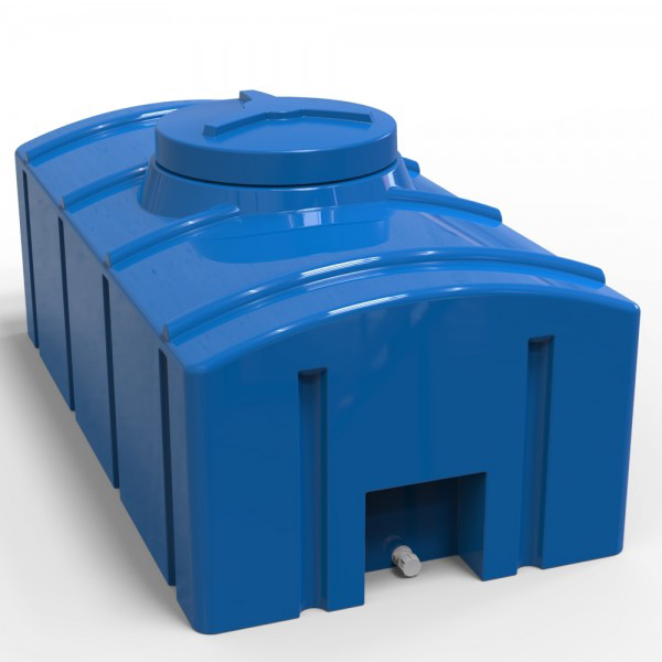 Rezervor apa 1000 L dreptunghiular (albastru) cu stut D. 3/4" 170x91x84 cm