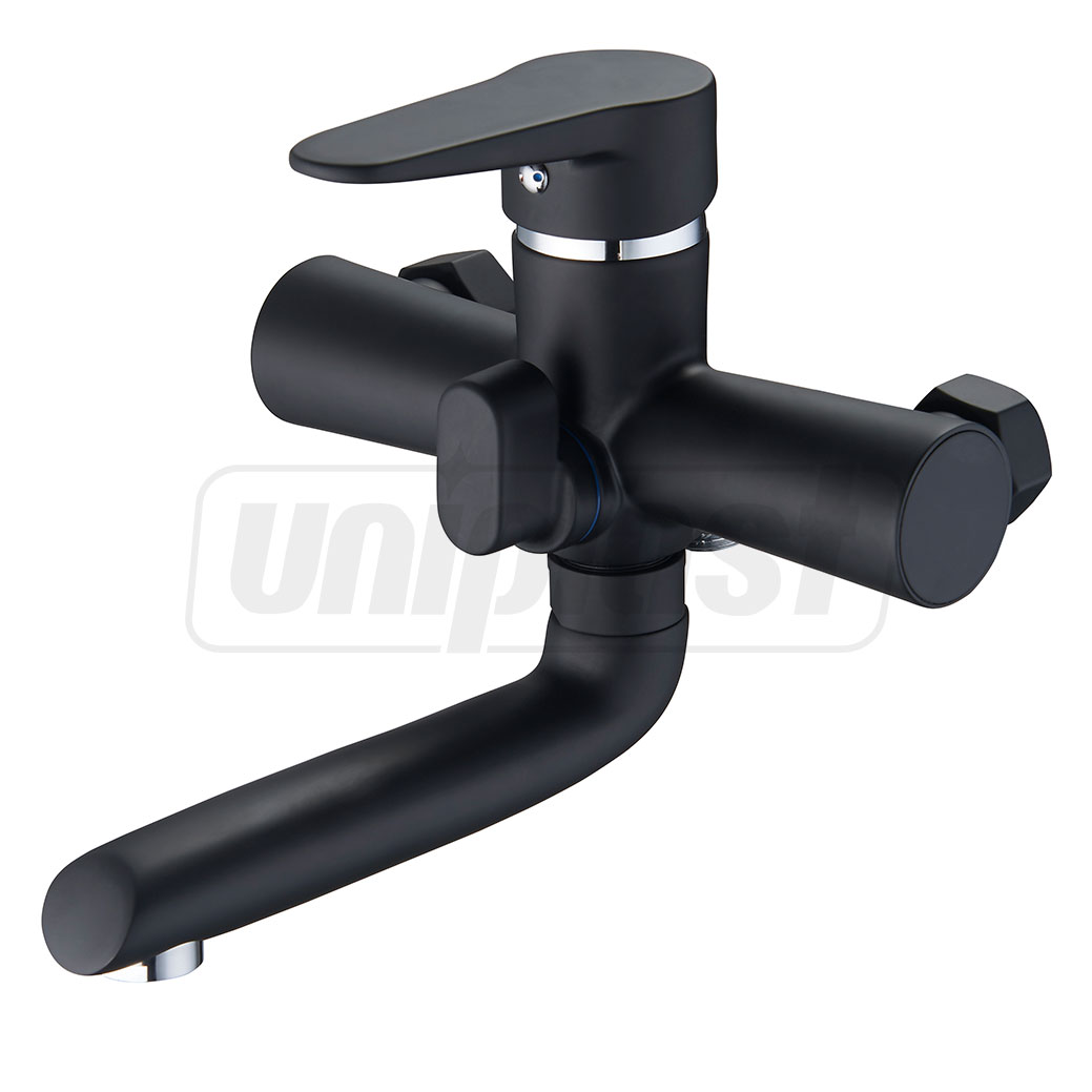 Смеситель для ванны PUD3 A045YB (черный) короткий излив  ZEGOR