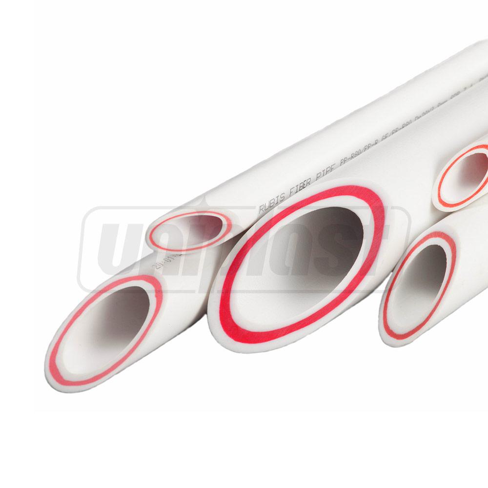Труба ППР Fiber Glass   D. 63 x 10.5 мм PN25  KAS (фибра красная)
