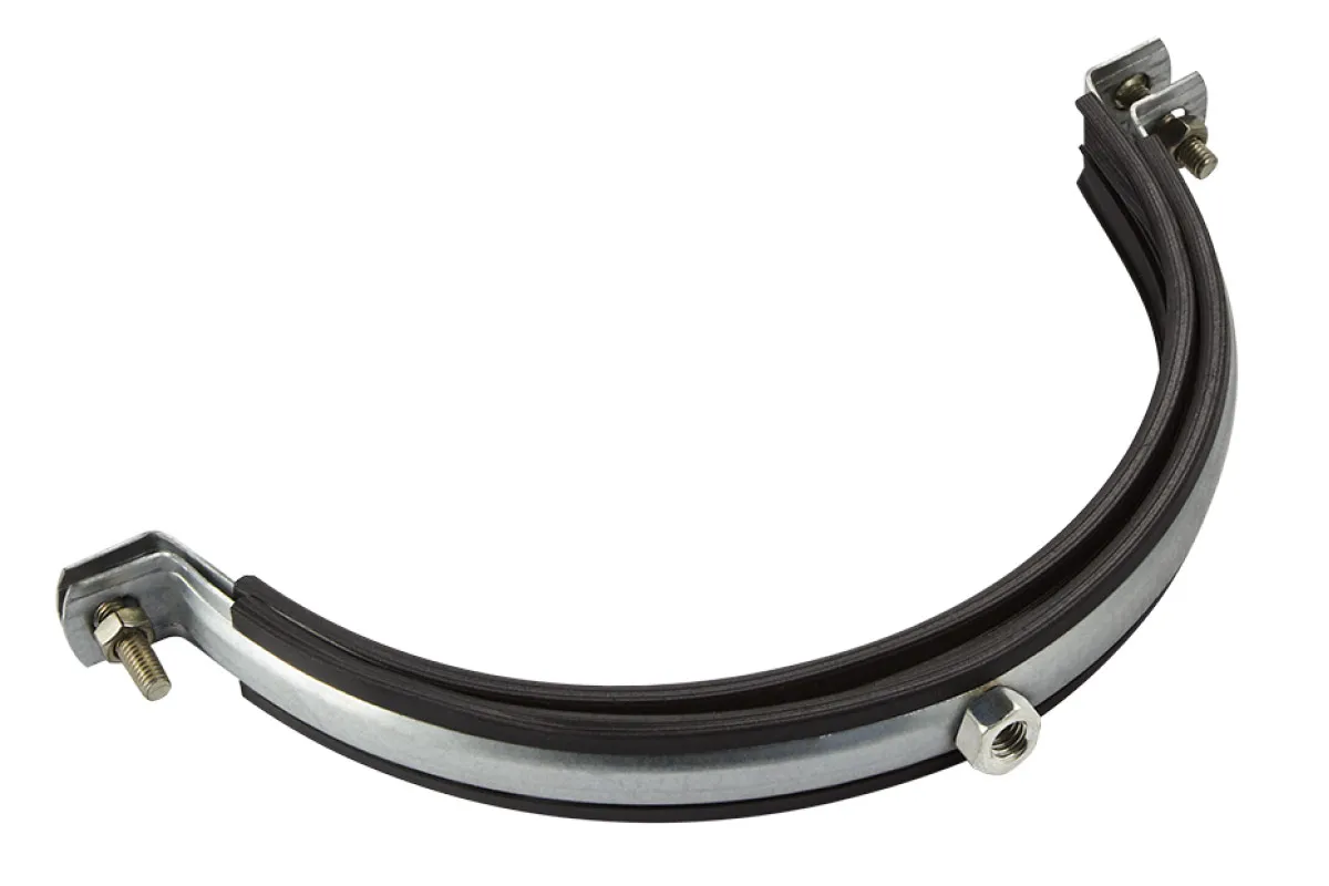 Colier metalic pentru teava cu garnitura din cauciuc, fara diblu (set) D.110 mm - 4" (108-116 mm) M10 K