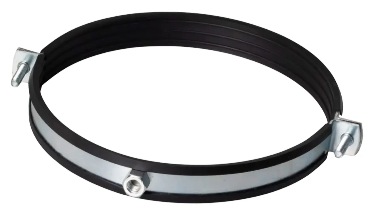 Colier metalic pentru teava cu garnitura din cauciuc, fara diblu (set) D.110 mm - 4" (108-116 mm) M10 K