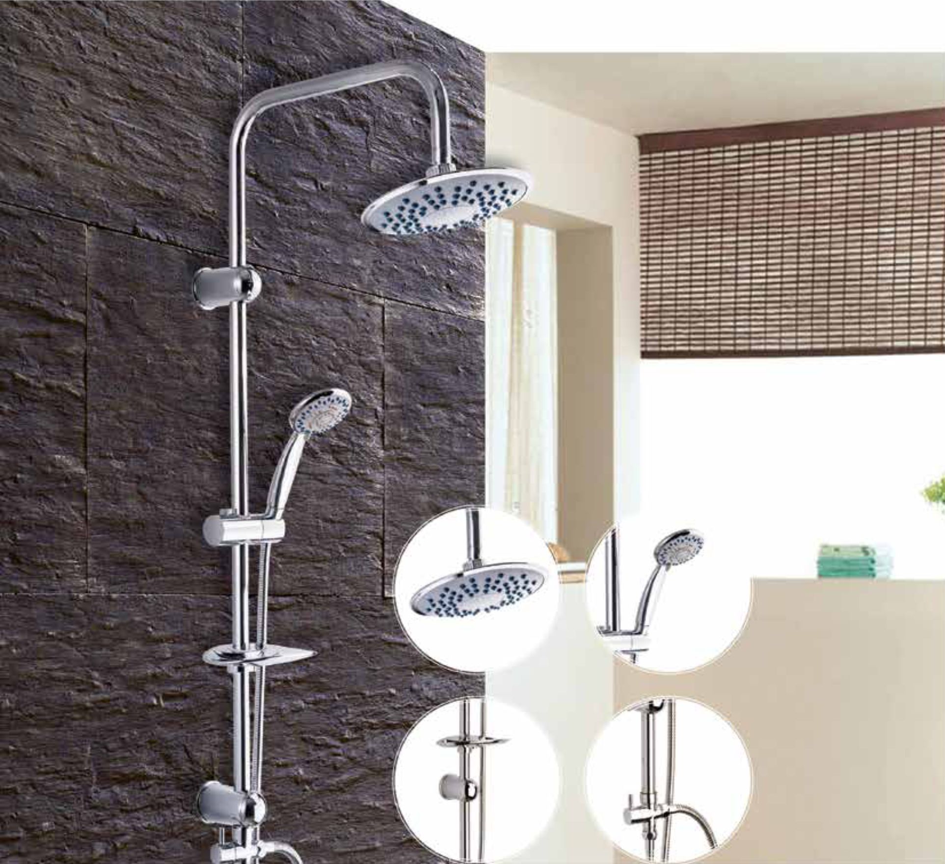 Bara dus KAS cu para fixa (rotunda) si mobila Sinarit