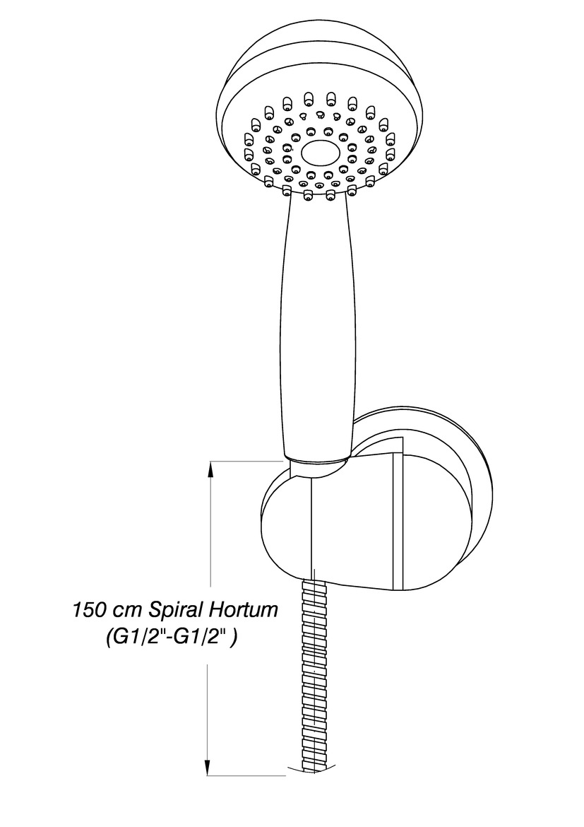 Душевая гарнитура (насадка (D. 69) + кронштейн) DST15  GPD (снят с производства)