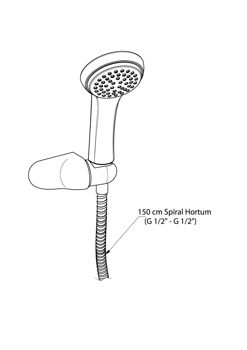Душевая гарнитура (насадка (D. 95) + кронштейн) DST40  GPD