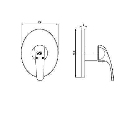 Baterie dus pentru montare ascunsa Eko (fara cartus) SUD80  GPD