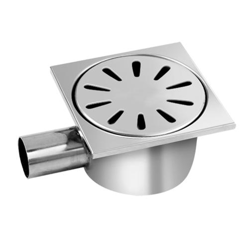 Трап квадратный горизонтальный D. 32 x 90° (100 x 100 x 65 мм) корпус и решетка из нержавеющей стали YSZ07 GPD