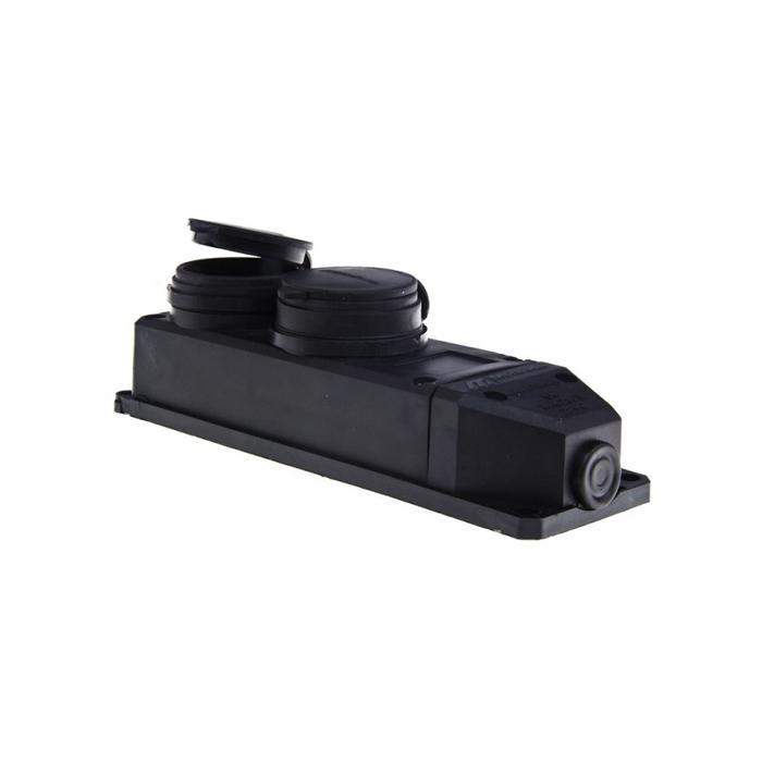 Priza exterioara cauciuc 2 locuri cu pamintare 16A 250V  MUTLUSAN