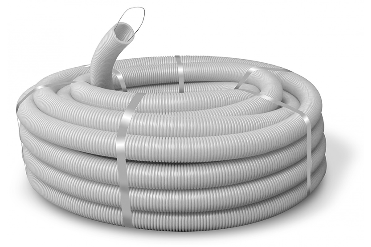 Teava D.63 PVC gofrat cu sonda L=15 m